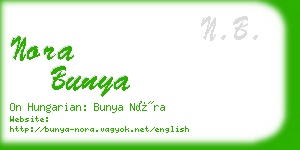 nora bunya business card